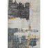 8' X 10' Charcoal Ivory And Gold Abstract Washable Area Rug With UV Protection