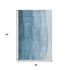 5' X 8' Blue And Ivory Ombre Washable Area Rug With UV Protection