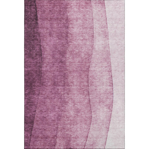 5' X 8' Merlot And Ivory Ombre Washable Area Rug With UV Protection