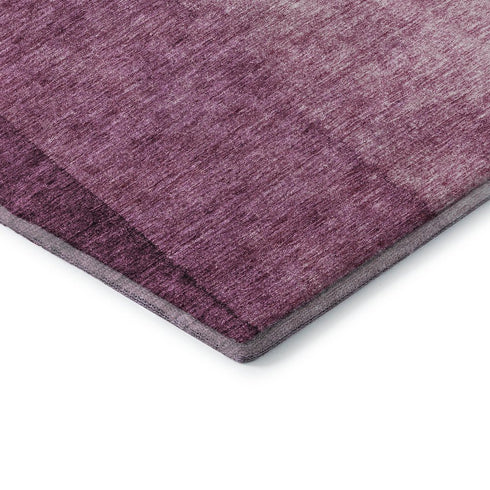 5' X 8' Merlot And Ivory Ombre Washable Area Rug With UV Protection