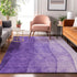 9' X 12' Purple And Ivory Ombre Washable Area Rug With UV Protection