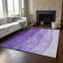 9' X 12' Purple And Ivory Ombre Washable Area Rug With UV Protection
