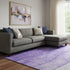 9' X 12' Purple And Ivory Ombre Washable Area Rug With UV Protection