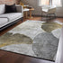 8' X 10' Gray Gold And Ivory Floral Washable Area Rug With UV Protection