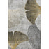8' X 10' Gray Gold And Ivory Floral Washable Area Rug With UV Protection