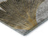 8' X 10' Gray Gold And Ivory Floral Washable Area Rug With UV Protection