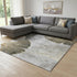 8' X 10' Gray Gold And Ivory Floral Washable Area Rug With UV Protection
