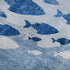 8' X 10' Blue And Ivory Nautical Washable Area Rug With UV Protection
