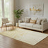 5' X 8' Gold And Ivory Nautical Washable Area Rug With UV Protection