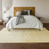 9' X 12' Gold And Ivory Nautical Washable Area Rug With UV Protection