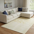 9' X 12' Gold And Ivory Nautical Washable Area Rug With UV Protection