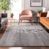 8' X 10' Gray And Ivory Nautical Washable Area Rug With UV Protection