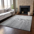 8' X 10' Gray And Ivory Nautical Washable Area Rug With UV Protection