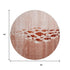 8' Terra Cotta And Ivory Nautical Washable Round Rug With UV Protection