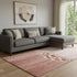 8' X 10' Terra Cotta And Ivory Nautical Washable Area Rug With UV Protection