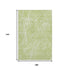 9' X 12' Artichoke Green And Ivory Abstract Washable Area Rug With UV Protection