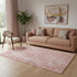 5' X 8' Blush And Ivory Abstract Washable Area Rug With UV Protection