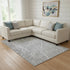 8' X 10' Gray And Ivory Abstract Washable Area Rug With UV Protection