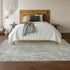 8' X 10' Gray And Ivory Abstract Washable Area Rug With UV Protection