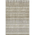 5' X 8' Taupe Gray And Beige Striped Washable Area Rug With UV Protection