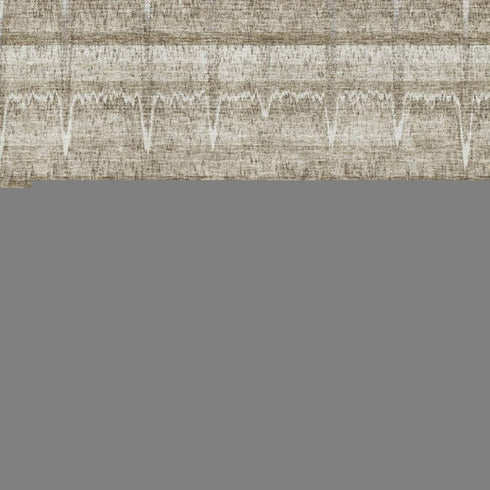 5' X 8' Taupe Gray And Beige Striped Washable Area Rug With UV Protection