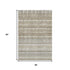 5' X 8' Taupe Gray And Beige Striped Washable Area Rug With UV Protection