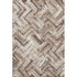 5' X 8' Brown And Ivory Chevron Washable Area Rug With UV Protection