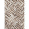 8' X 10' Brown And Ivory Chevron Washable Area Rug With UV Protection