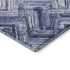 5' X 8' Blue And Ivory Chevron Washable Area Rug With UV Protection