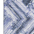 5' X 8' Blue And Ivory Chevron Washable Area Rug With UV Protection