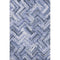 8' X 10' Blue And Ivory Chevron Washable Area Rug With UV Protection