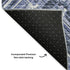 8' X 10' Blue And Ivory Chevron Washable Area Rug With UV Protection