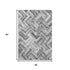 5' X 8' Gray And Ivory Chevron Washable Area Rug With UV Protection