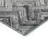 5' X 8' Gray And Ivory Chevron Washable Area Rug With UV Protection