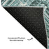 8' X 10' Teal And Ivory Chevron Washable Area Rug With UV Protection
