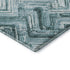 8' X 10' Teal And Ivory Chevron Washable Area Rug With UV Protection