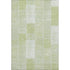 8' X 10' Artichoke Green And Ivory Patchwork Washable Area Rug With UV Protection
