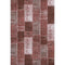 8' X 10' Burgundy And Ivory Patchwork Washable Area Rug With UV Protection