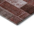 8' X 10' Burgundy And Ivory Patchwork Washable Area Rug With UV Protection