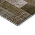 5' X 8' Brown And Ivory Patchwork Washable Area Rug With UV Protection