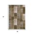 5' X 8' Brown And Ivory Patchwork Washable Area Rug With UV Protection