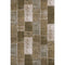 8' X 10' Brown And Ivory Patchwork Washable Area Rug With UV Protection