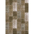 8' X 10' Brown And Ivory Patchwork Washable Area Rug With UV Protection