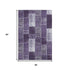 5' X 8' Purple And Ivory Patchwork Washable Area Rug With UV Protection