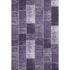 5' X 8' Purple And Ivory Patchwork Washable Area Rug With UV Protection