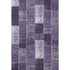 5' X 8' Purple And Ivory Patchwork Washable Area Rug With UV Protection