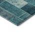 5' X 8' Teal And Ivory Patchwork Washable Area Rug With UV Protection