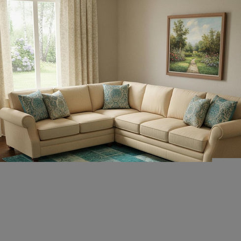9' X 12' Teal And Ivory Patchwork Washable Area Rug With UV Protection