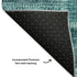 9' X 12' Teal And Ivory Patchwork Washable Area Rug With UV Protection