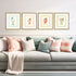 Set Of Four Bird with Shell Gold Framed Wall Art